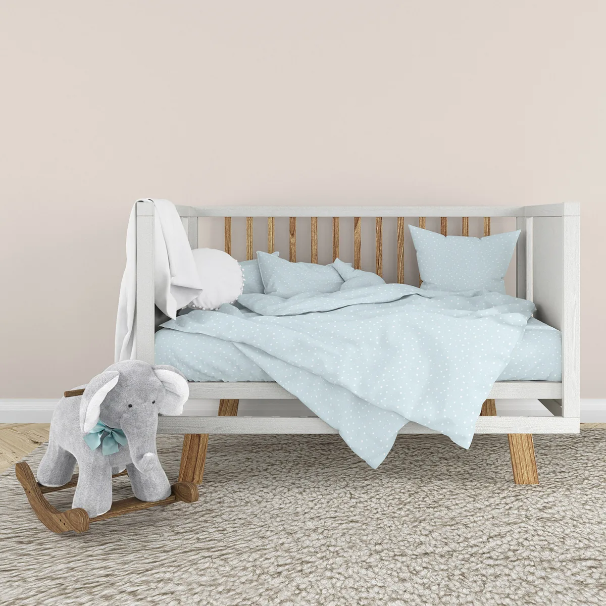 Дитячий комплект постільної білизни Home Line Бязь 100х150 см Блакитний