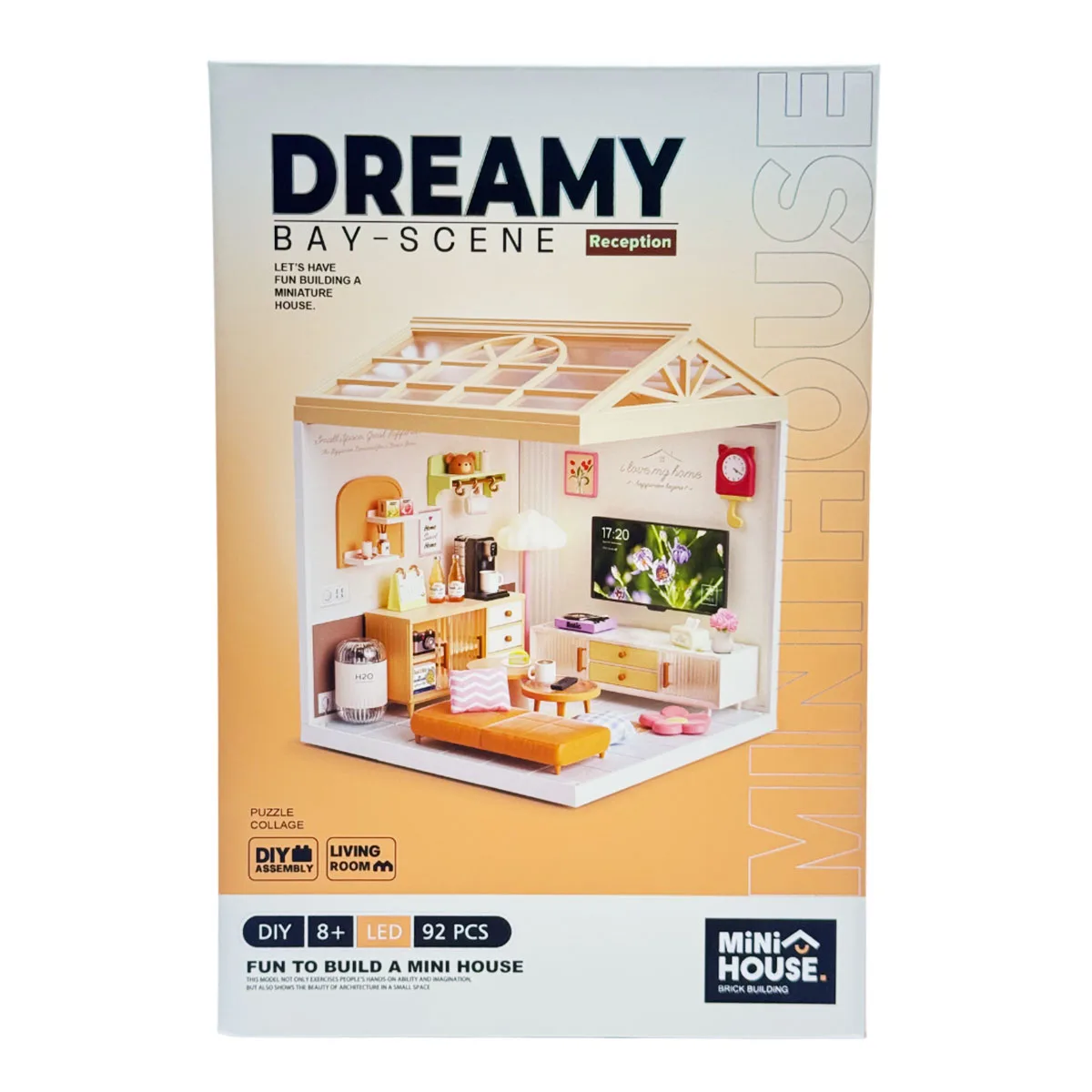 Конструктор-румбокс Mini House комбіновані матеріали 16,5х16,5х19,5 см світло