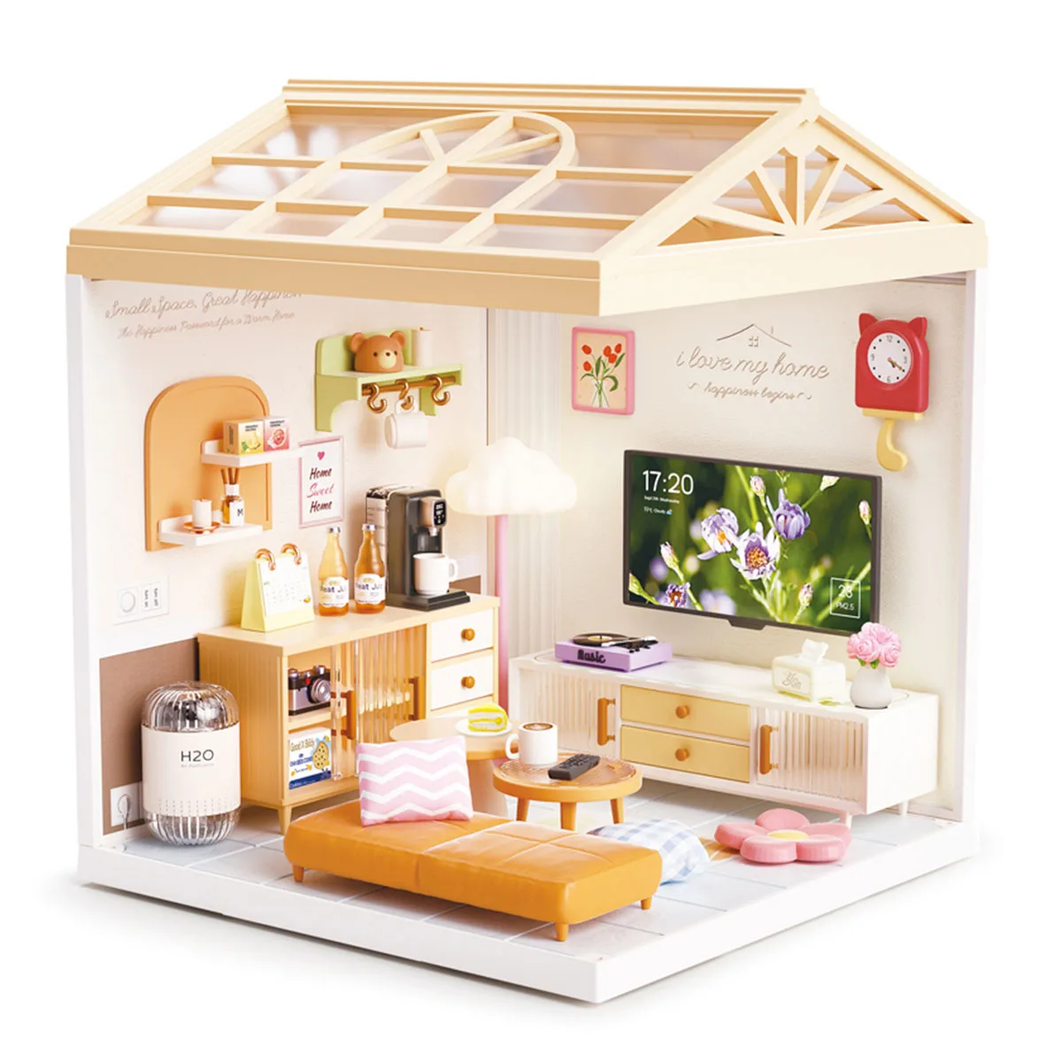 Конструктор-румбокс Mini House комбіновані матеріали 16,5х16,5х19,5 см світло