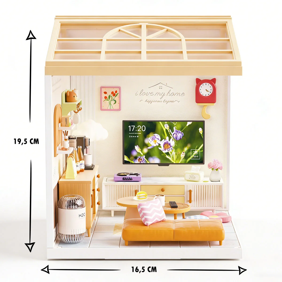 Конструктор-румбокс Mini House комбіновані матеріали 16,5х16,5х19,5 см світло