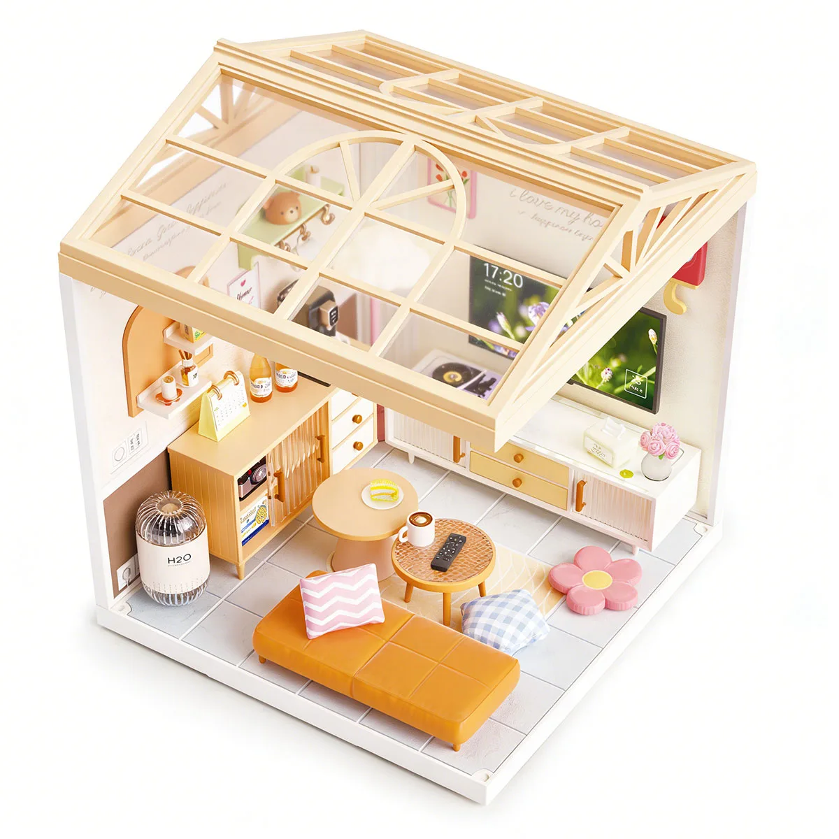 Конструктор-румбокс Mini House комбіновані матеріали 16,5х16,5х19,5 см світло