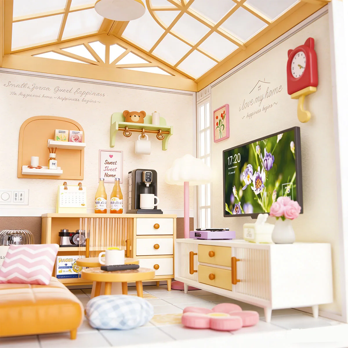 Конструктор-румбокс Mini House комбіновані матеріали 16,5х16,5х19,5 см світло