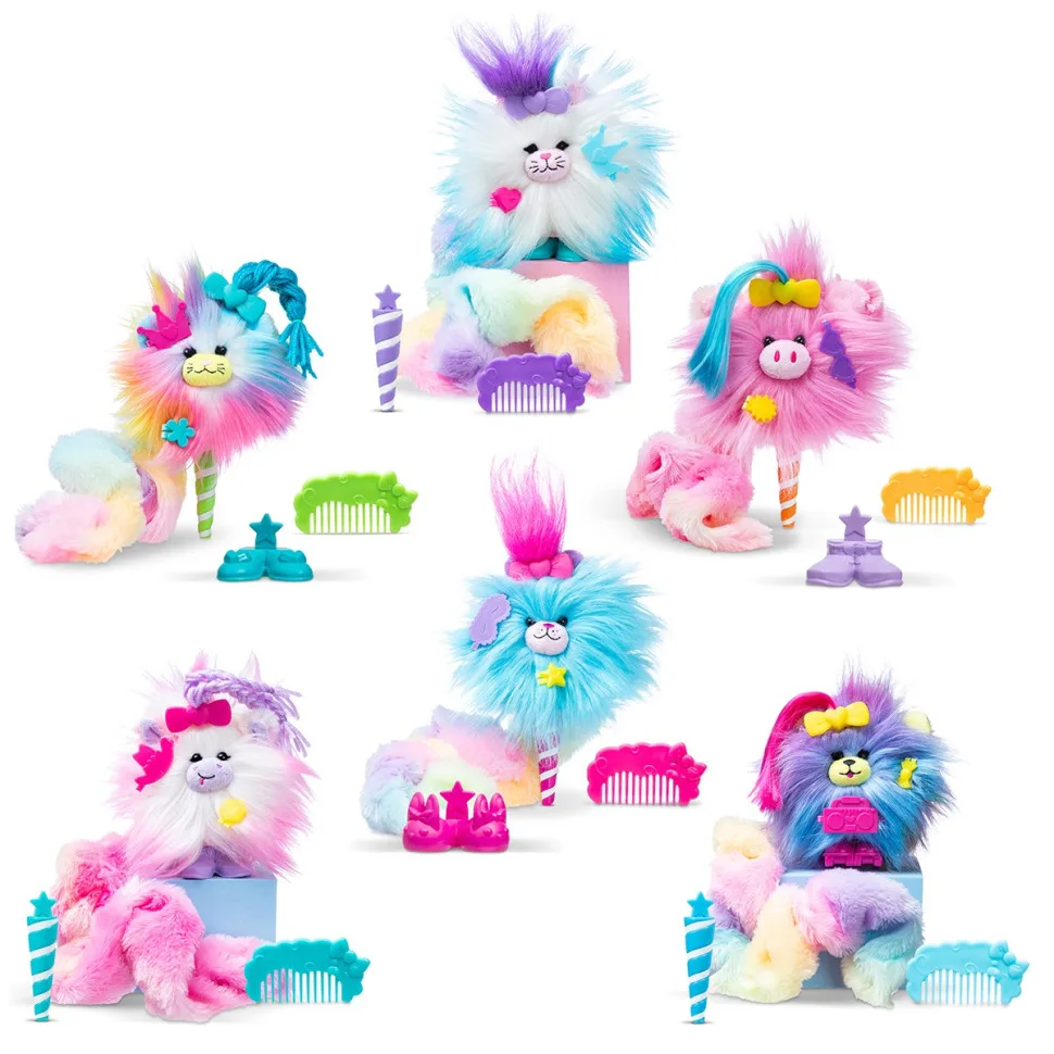 М'яка іграшка Cotton Candykins з іграшкової цукрової вати 30 см рожевий