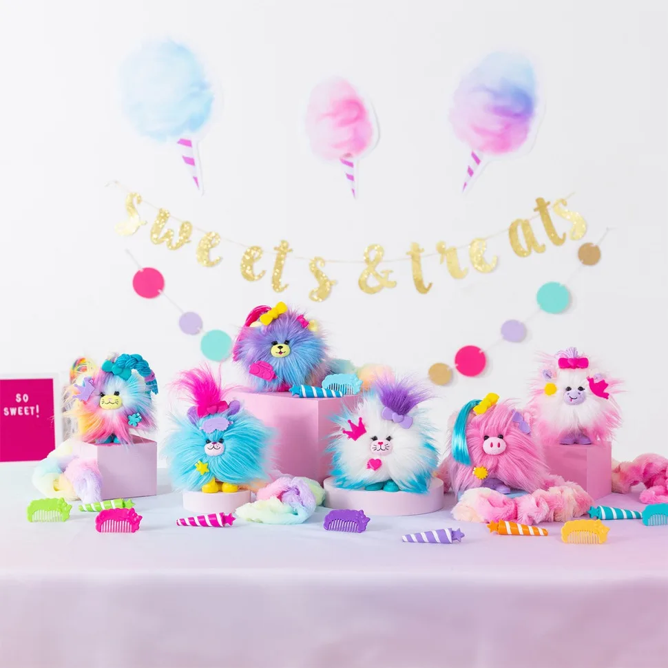 М'яка іграшка Cotton Candykins з іграшкової цукрової вати 30 см рожевий