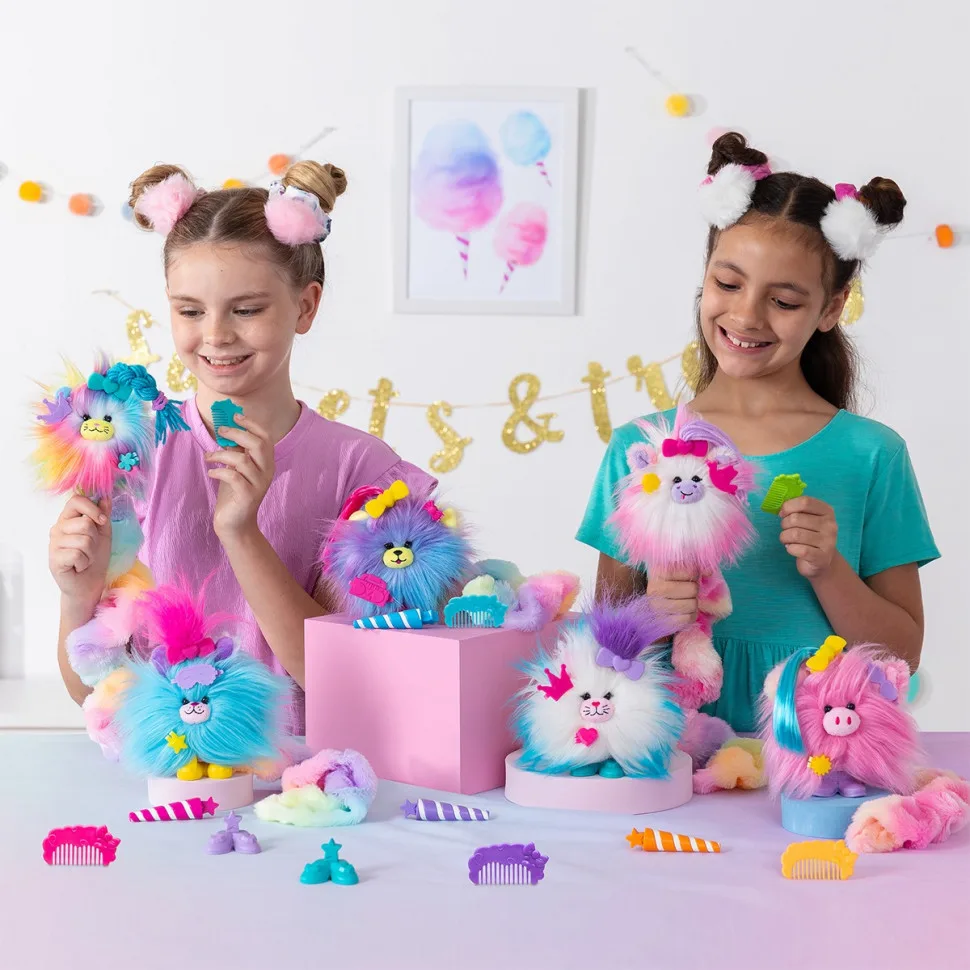 М'яка іграшка Cotton Candykins з іграшкової цукрової вати 30 см рожевий