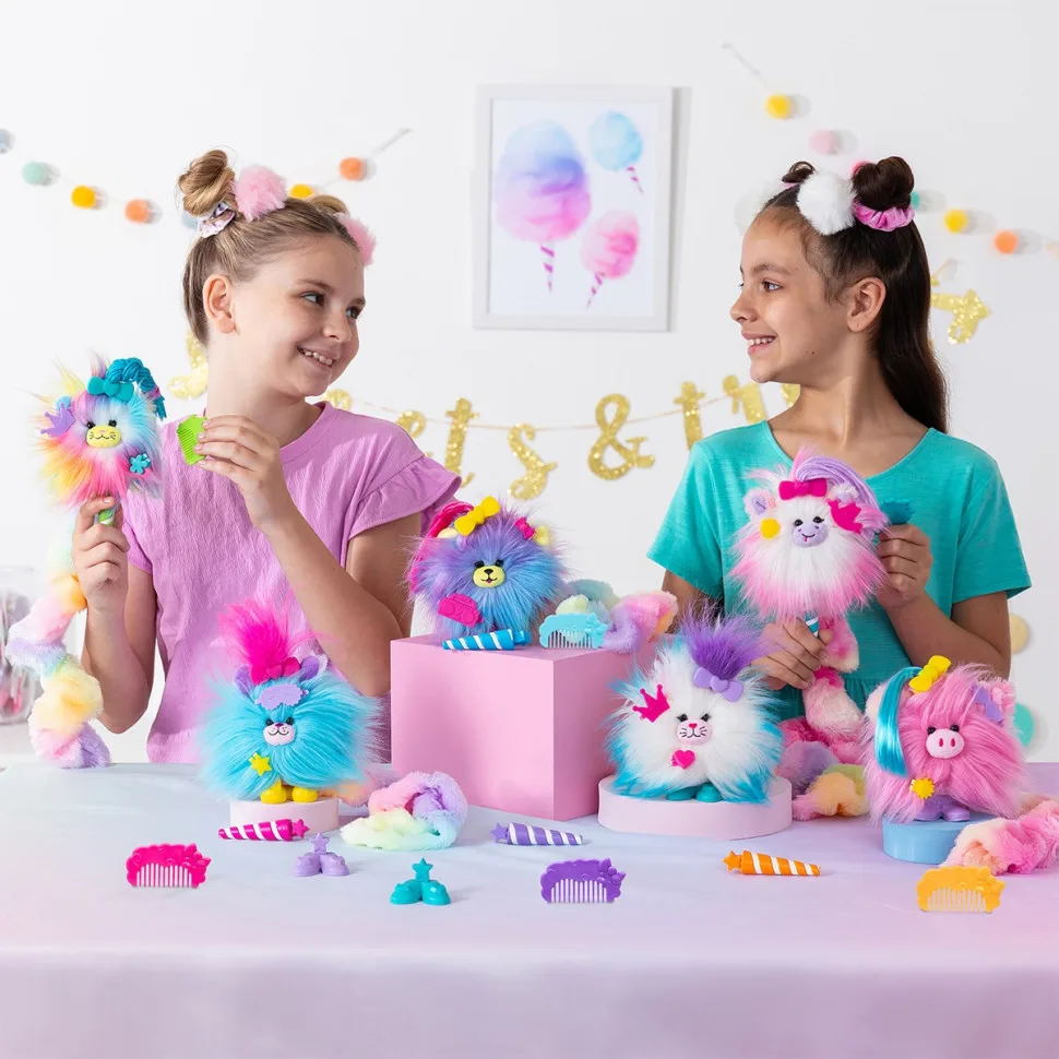 М'яка іграшка Cotton Candykins з іграшкової цукрової вати 30 см рожевий