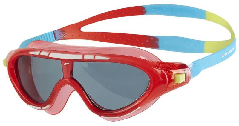 Окуляри маска Speedo TPE OSFM червоний блакитний салатовий для плавання