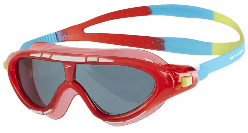 Окуляри маска Speedo TPE OSFM червоний блакитний салатовий для плавання
