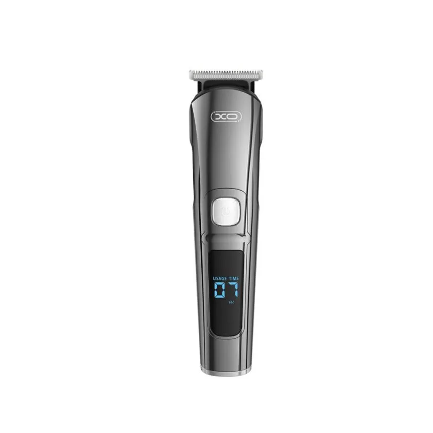 Машинка для стрижки XO 5W черная 100 часов автономной работы с дисплеем