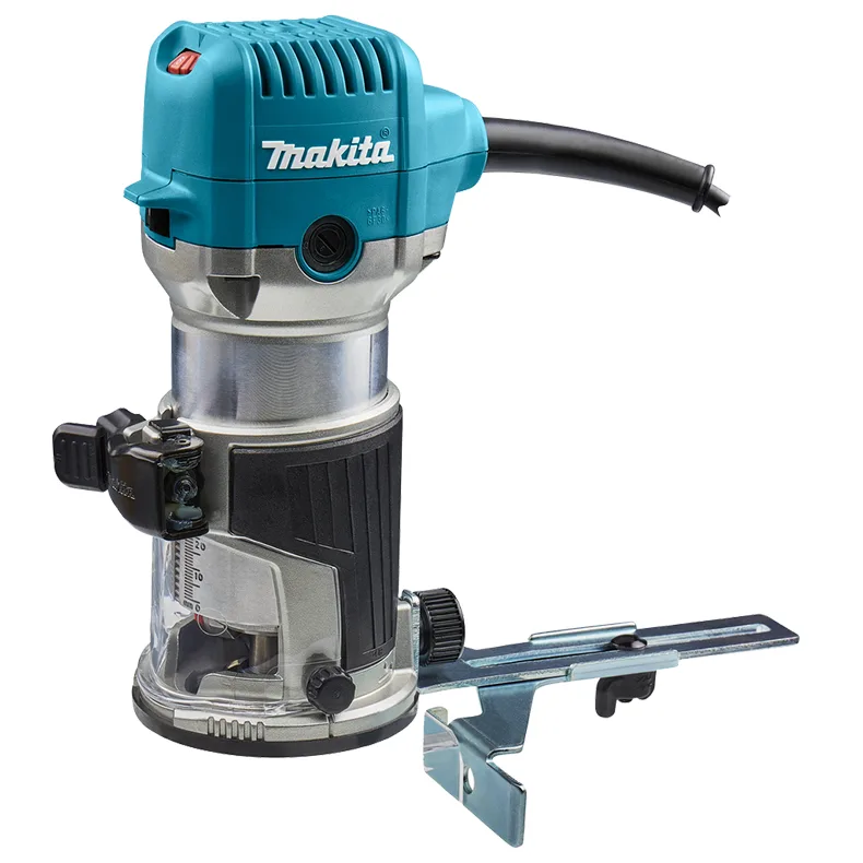 Фрезер Makita RT0702CX2 потужністю 710 Вт, цанга 6 та 8 мм, швидкість 10000-34000 об/хв, вага 1.8 кг.