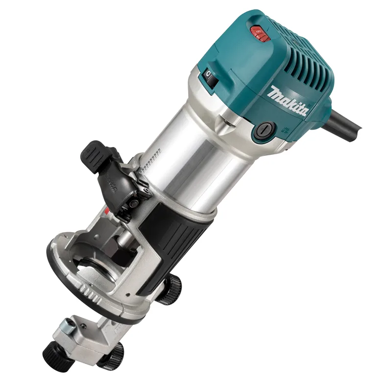 Фрезер Makita RT0702CX2 потужністю 710 Вт, цанга 6 та 8 мм, швидкість 10000-34000 об/хв, вага 1.8 кг.