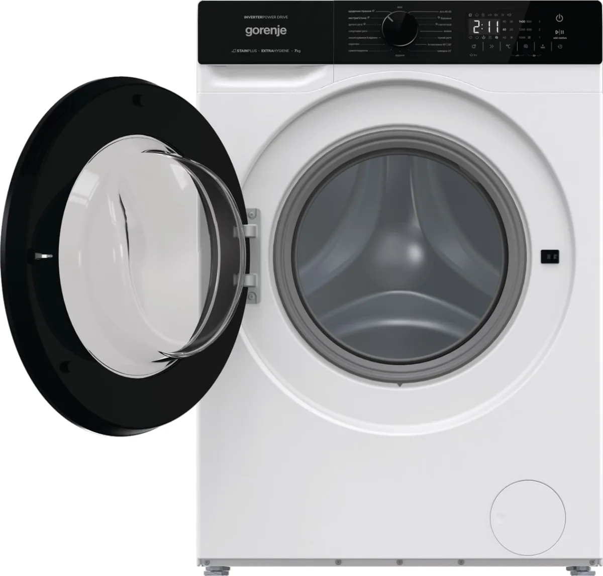 Фронтальна пральна машина Gorenje, 7 кг, 1400 об/хв, клас енергоспоживання A+++, 47 см, з дисплеєм, паровими функціями, інверторни
