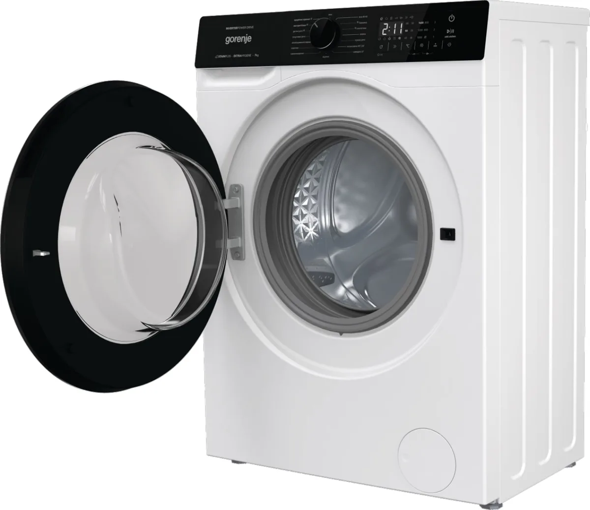 Фронтальна пральна машина Gorenje, 7 кг, 1400 об/хв, клас енергоспоживання A+++, 47 см, з дисплеєм, паровими функціями, інверторни