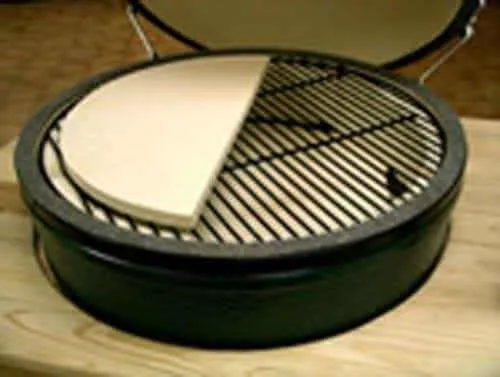 Керамическое полукруг Big Green Egg L 46х26 см Белое