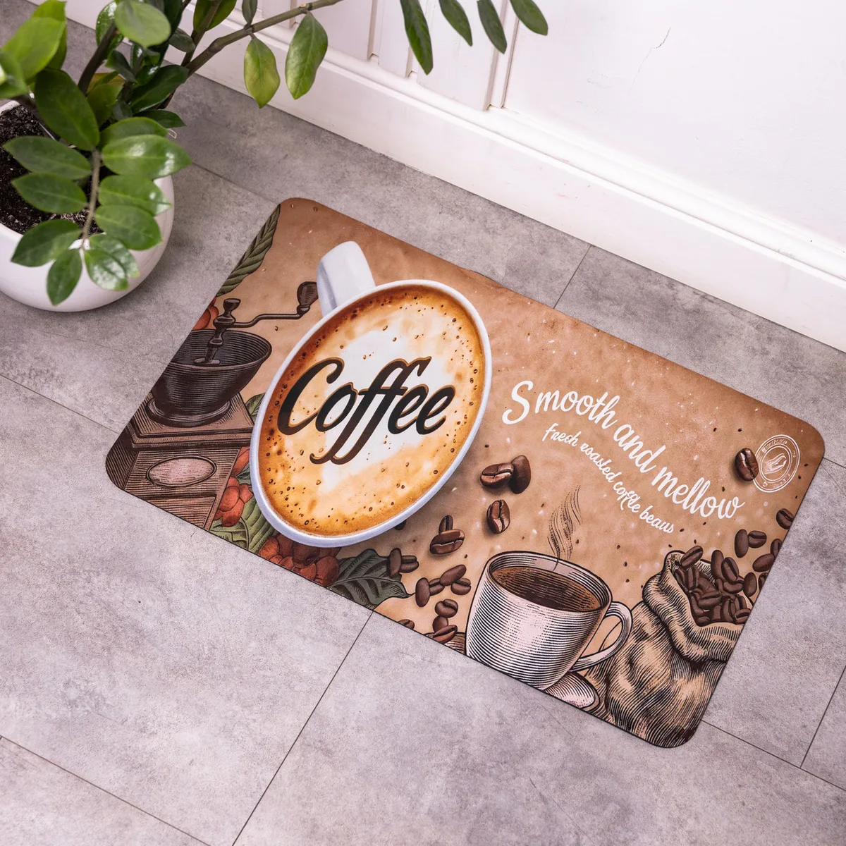 Килимок для кухні Coffee House діатомітовий 58х38 см коричневий