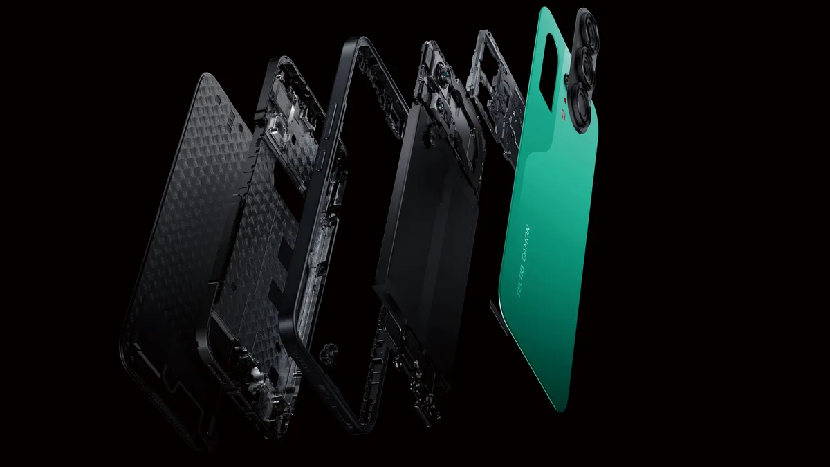 Смартфон TECNO 6,78" 12ГБ 256ГБ 2SIM 6500мАгод Nebula Titanium