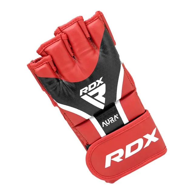 Перчатки для ММА RDX искусственная кожа M красные черные