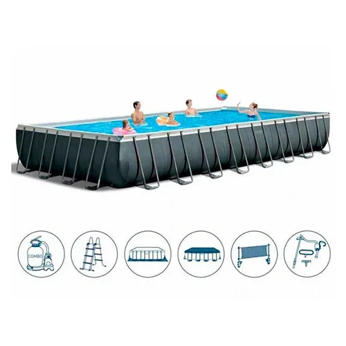Каркасний басейн Intex PREMIUM POOL 975х488х132 см ПВХ чорний