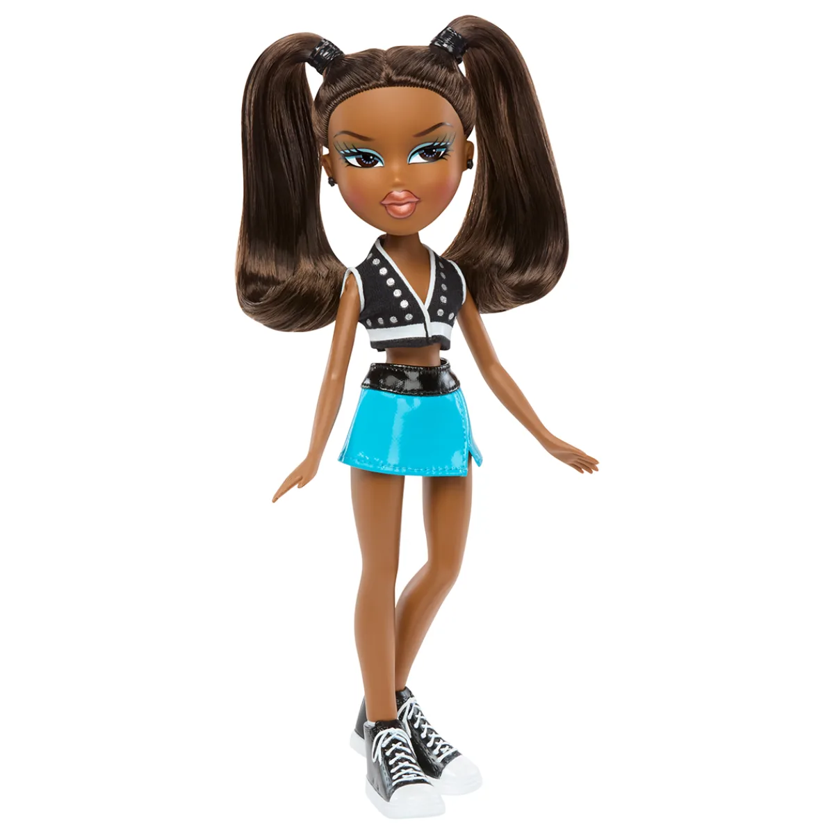 Ігровий набір Bratz Чирлідерка Саша комбіновані матеріали 29 см чорний синій