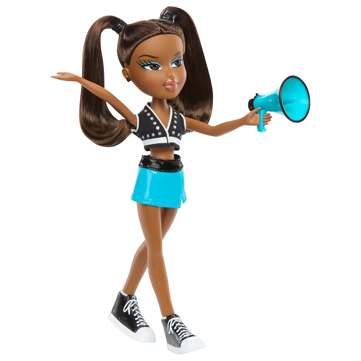 Ігровий набір Bratz Чирлідерка Саша комбіновані матеріали 29 см чорний синій