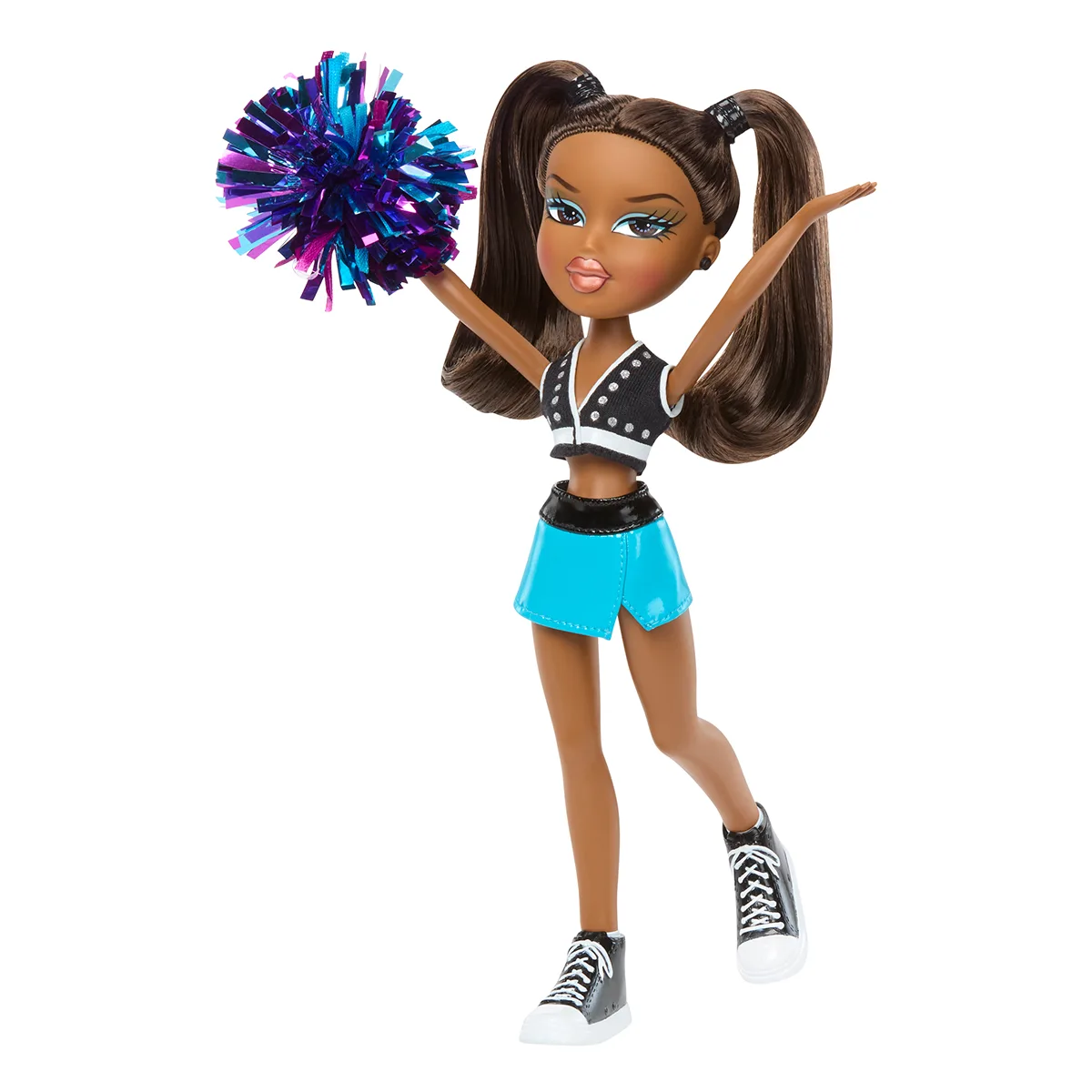 Ігровий набір Bratz Чирлідерка Саша комбіновані матеріали 29 см чорний синій