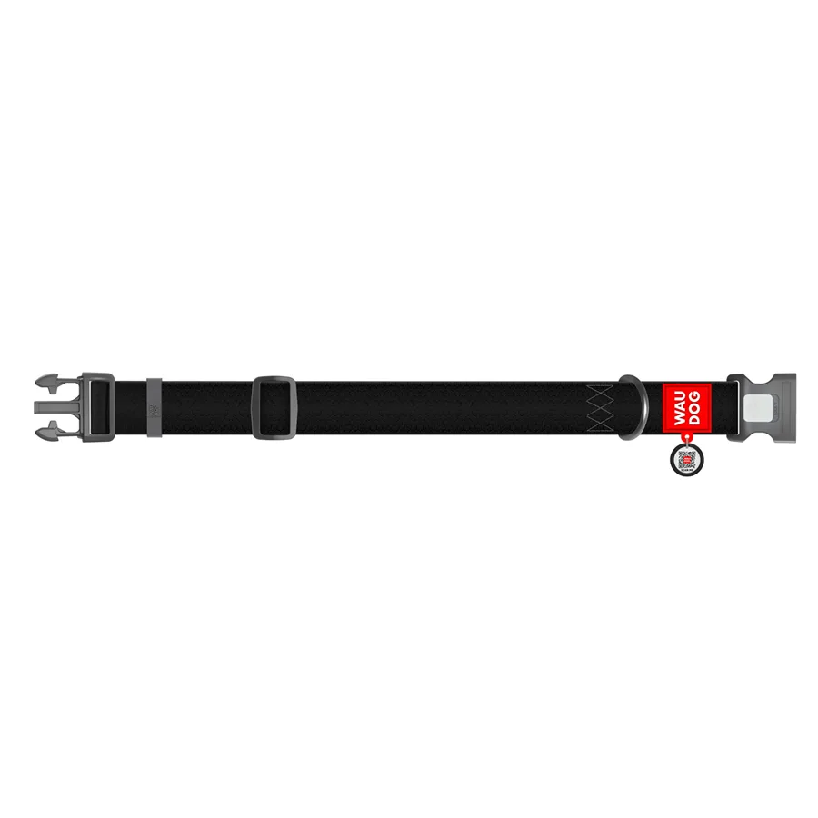 Нашийник WAUDOG Waterproof XXL 40 мм 46-70 см Collartex чорний з QR паспортом