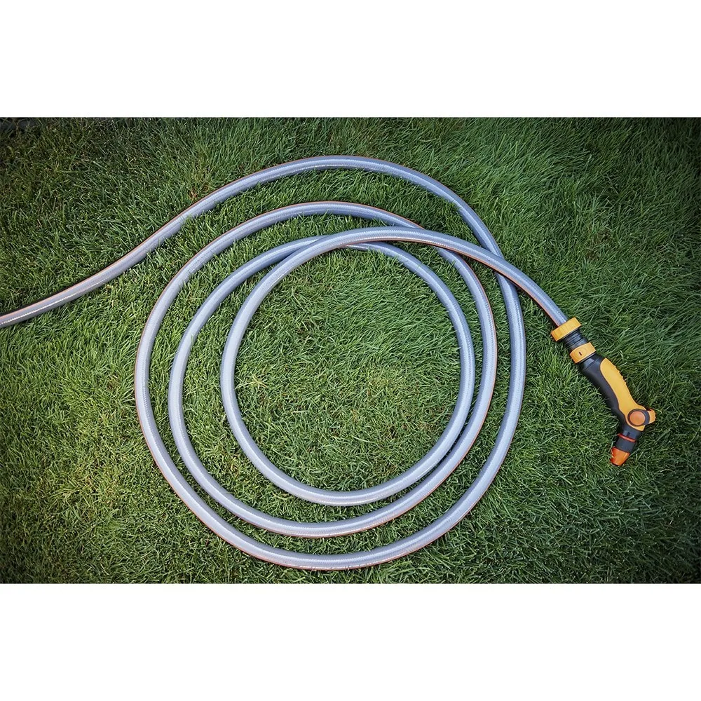 Садовий шланг SEQUOIA SWH3420 3/4", 20 м, 3-шаровий, витримує тиск до 15 бар, температурний діапазон -10° до +60°C, вага 4.0 кг.