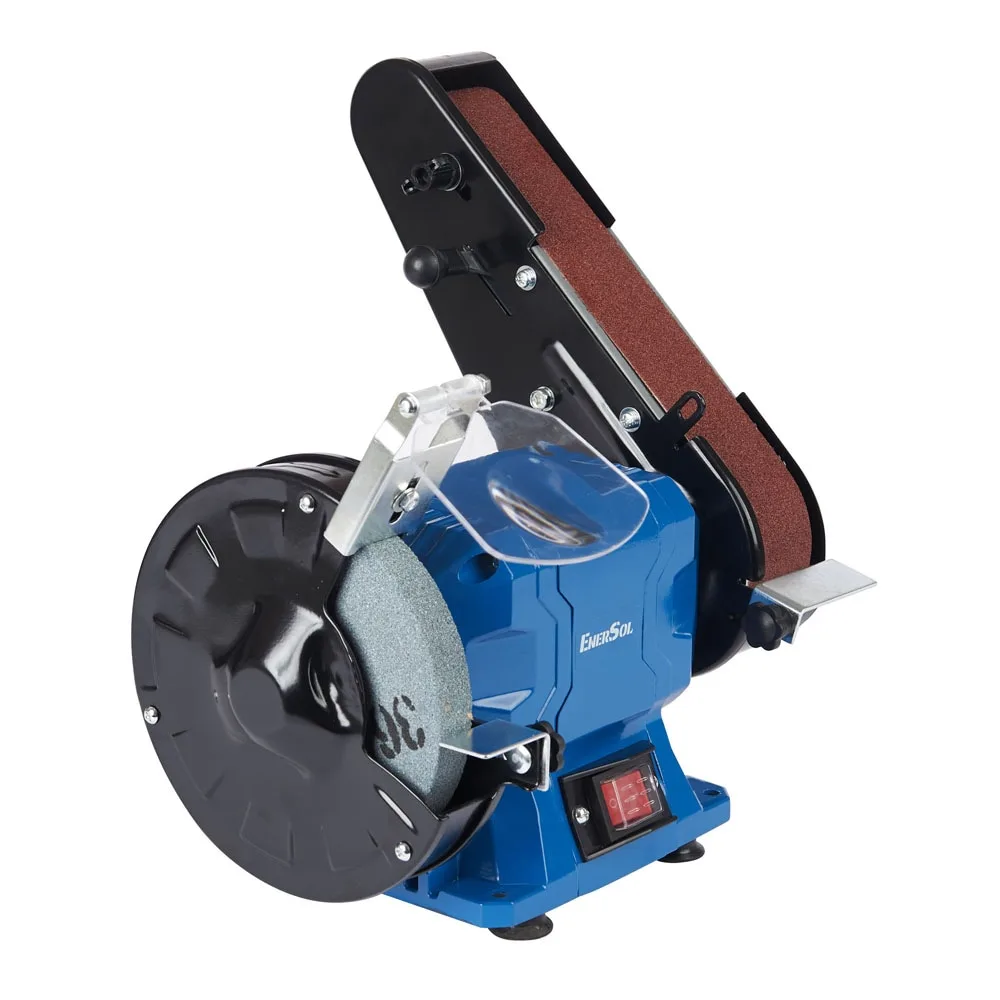 Заточный станок EnerSol EBG-150-50BE, 250 Вт, диаметр круга 150х127х20 мм, 2990 об/мин, вес 72 кг