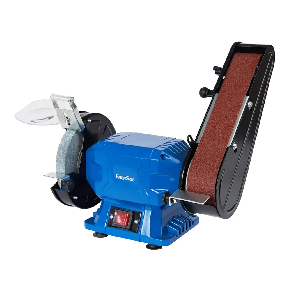 Заточный станок EnerSol EBG-150-50BE, 250 Вт, диаметр круга 150х127х20 мм, 2990 об/мин, вес 72 кг