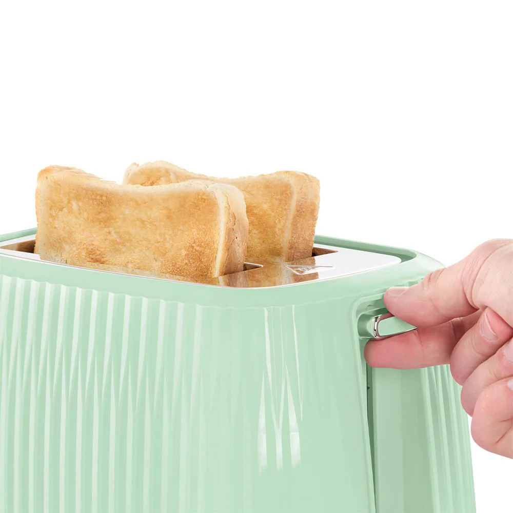 Тостер Russell Hobbs пластик 800Вт фісташковий 2 відділення підігрів розморожування