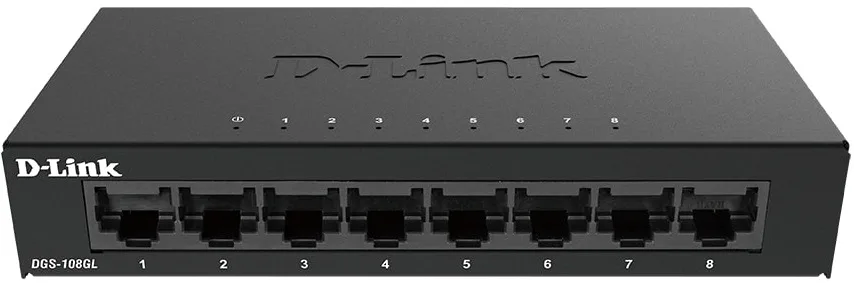 Комутатор D-Link DGS-108GL 8xGE, Некерований