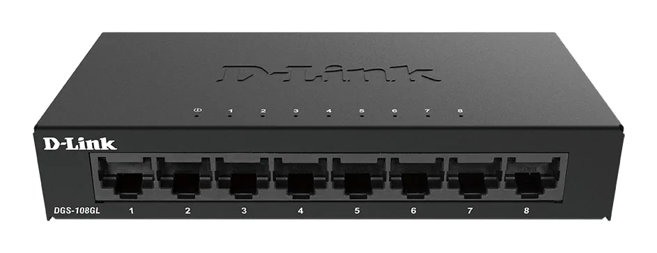 Комутатор D-Link DGS-108GL 8xGE, Некерований