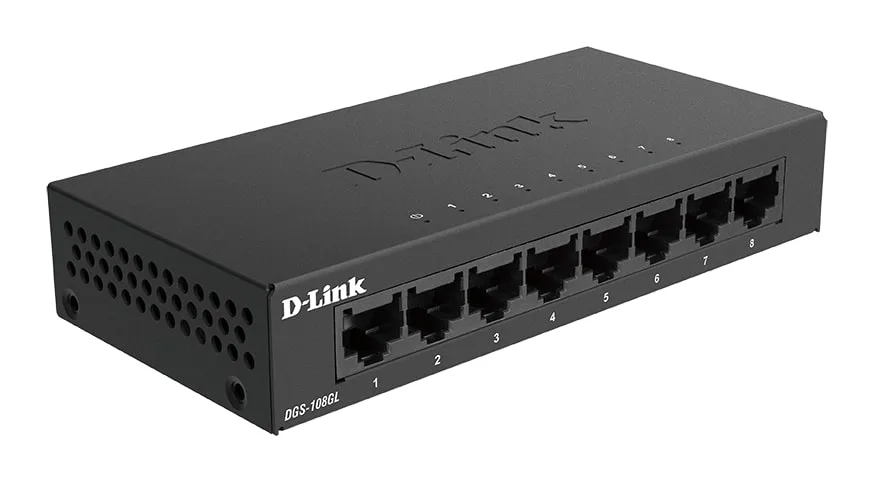 Комутатор D-Link DGS-108GL 8xGE, Некерований