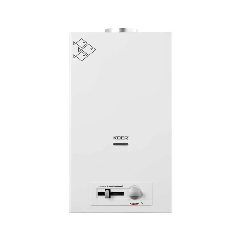 Газова колонка KOER KWH.G0410 10 л/хв метал 590х340х180 мм біла