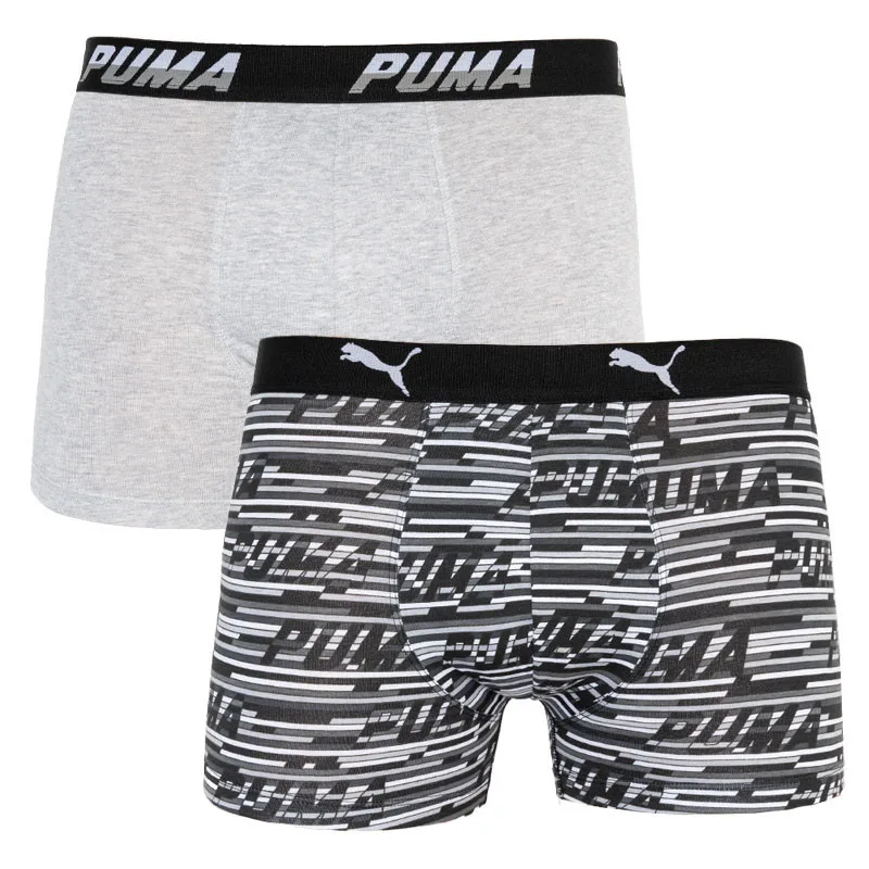 Труси-боксери Puma 95% бавовна M сірий білий чорний 2 пари