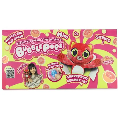 М'яка іграшка Bubble Pops Грейпфрутова кішка 20 см гіпоалергенна для малюків
