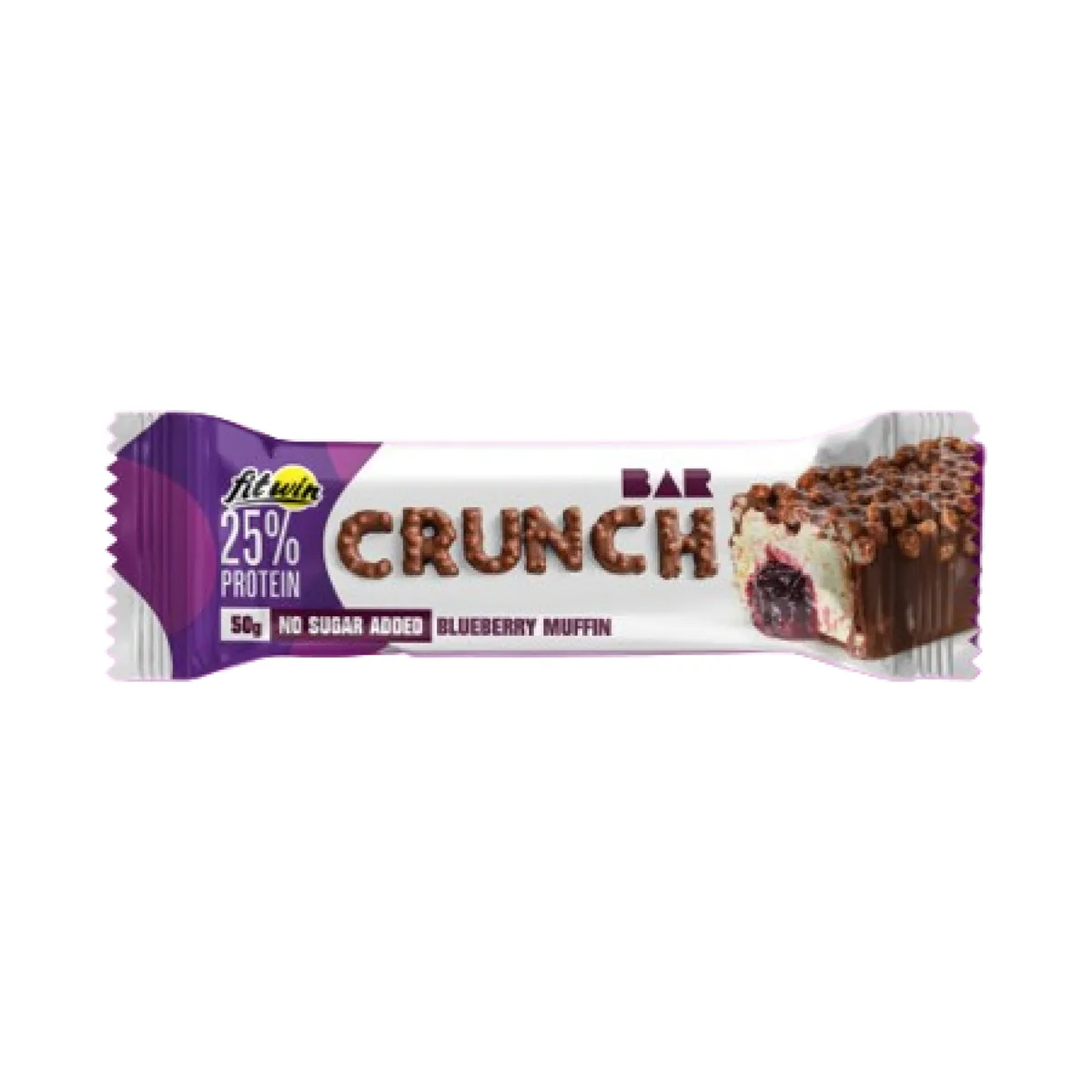 FitWin Crunch Bar 50g 12 шт Протеїновий батончик з голубикою
