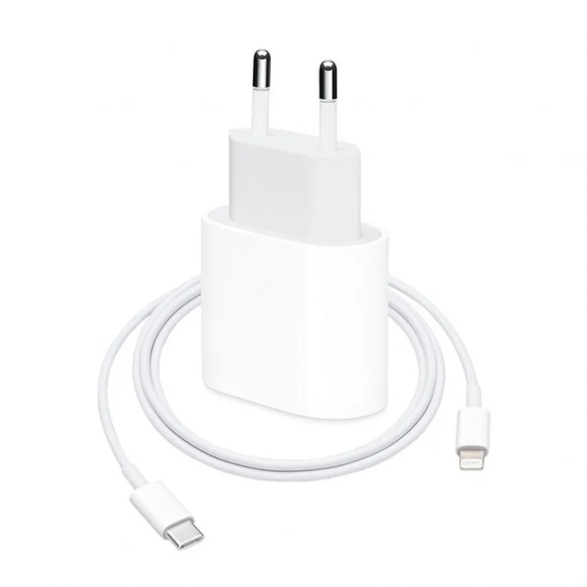 Зарядний пристрій Apple 20W Type-C з кабелем Lightning білий