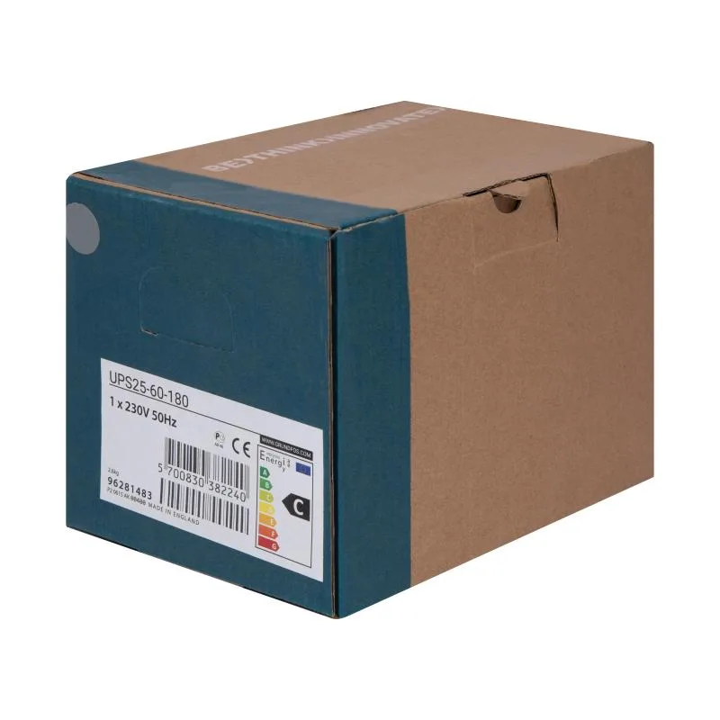 Циркуляційний насос GRS UPC 25/60/180 1 1/2" 220/230 В 93-67-46 Вт сірий 130x130x190 мм