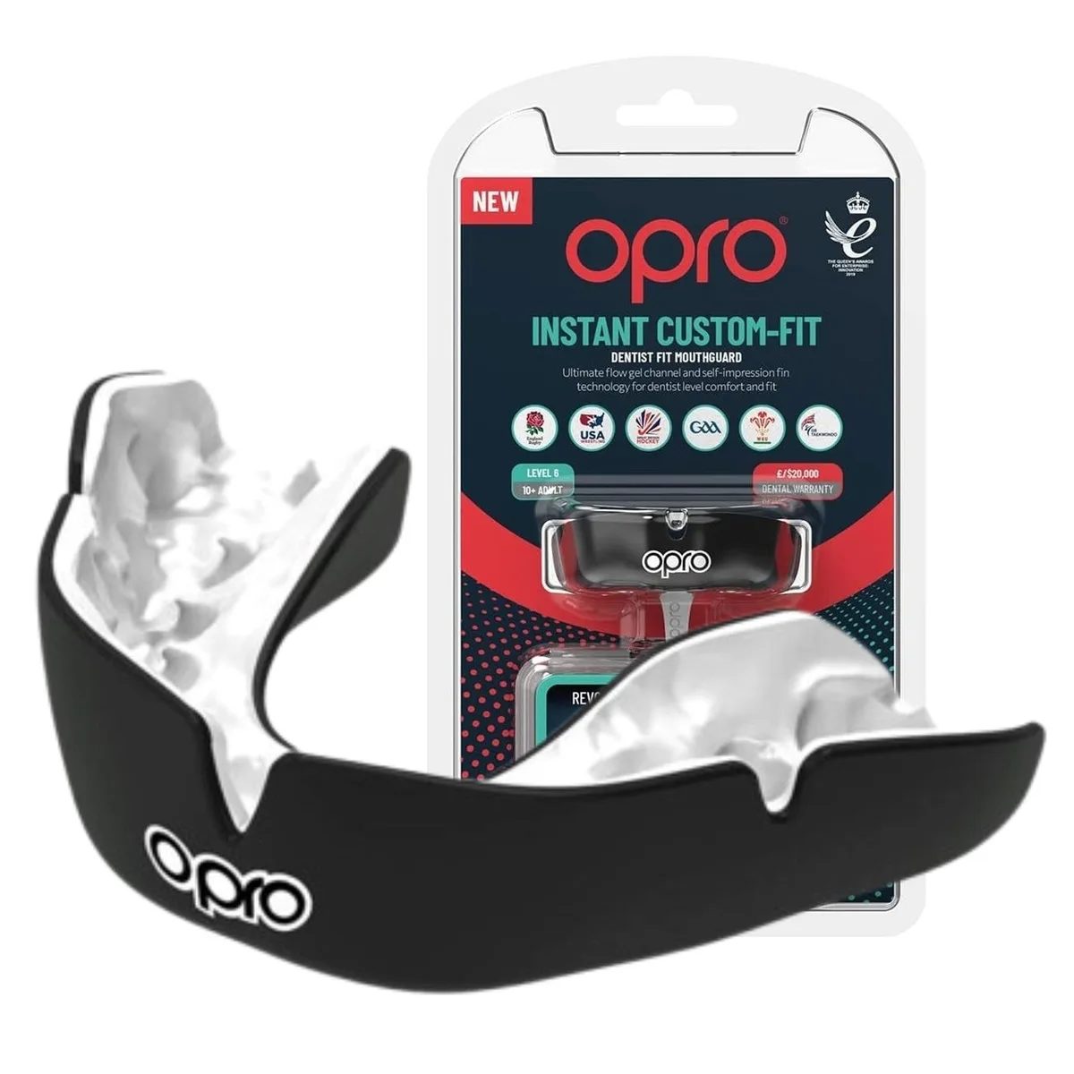 Капа OPRO Dental Grade 11+ Чорна/Біла