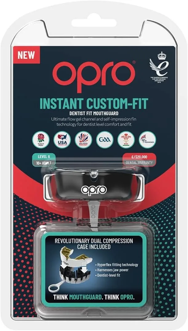 Капа OPRO Dental Grade 11+ Чорна/Біла