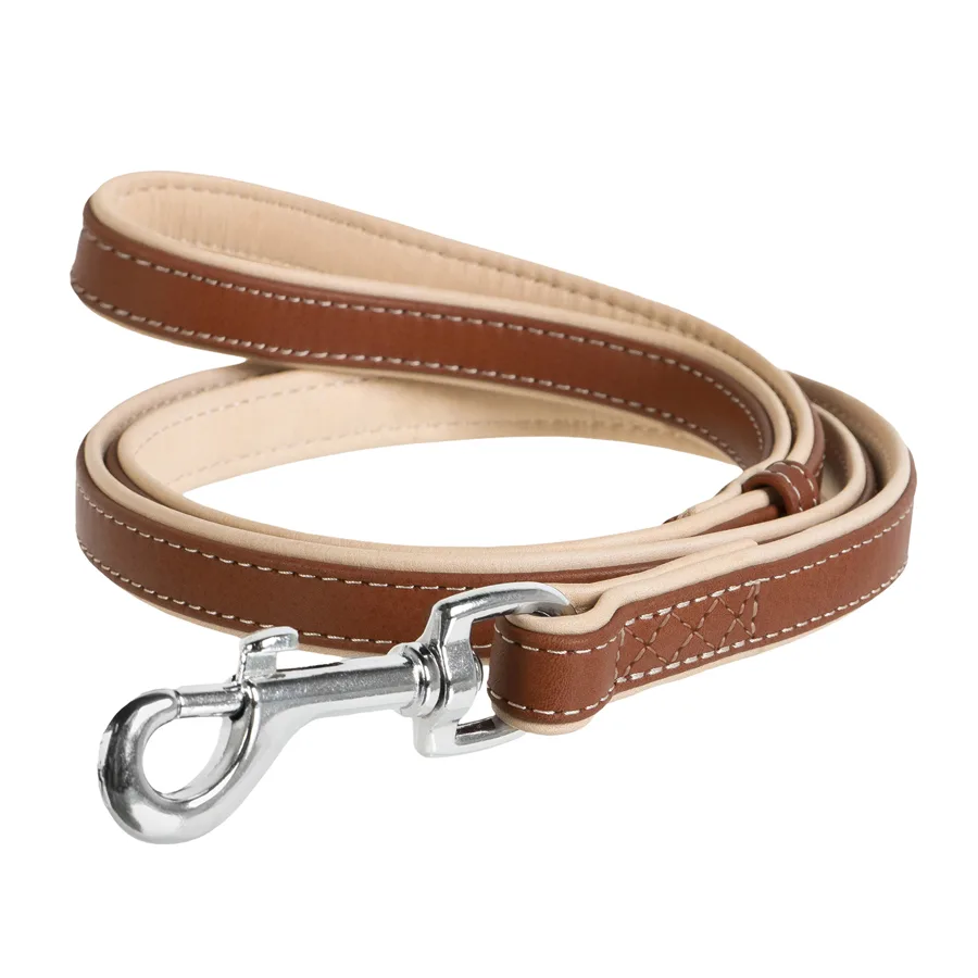 Поводок WAUDOG Soft кожаный 13х122 см коричневый
