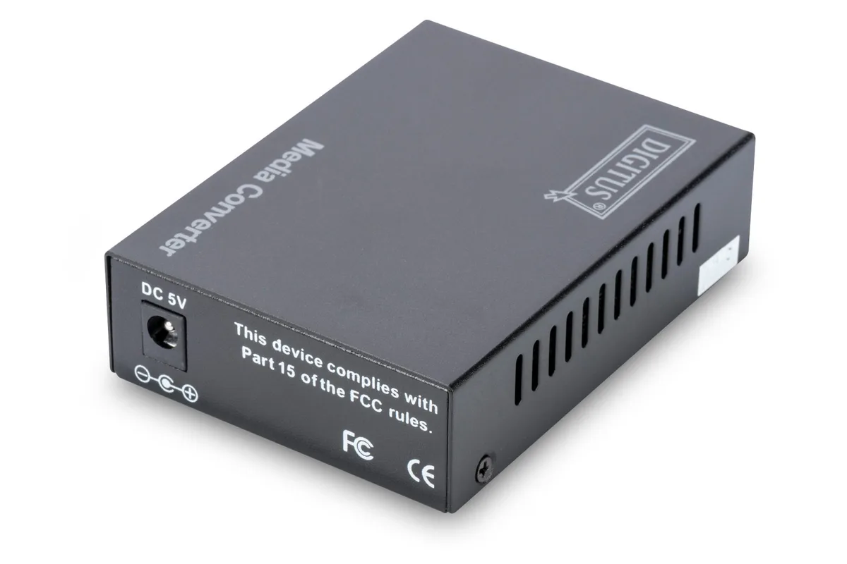 Медіа конвертор DIGITUS Gigabit, RJ45 / SM SC SX, BiDi Tx1550nm/Rx1310nm, 20км