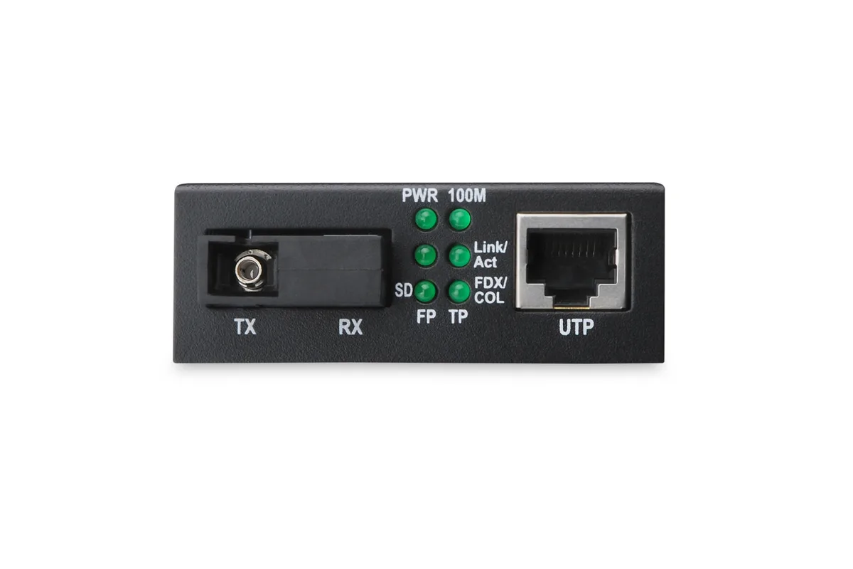 Медіа конвертор DIGITUS Gigabit, RJ45 / SM SC SX, BiDi Tx1550nm/Rx1310nm, 20км