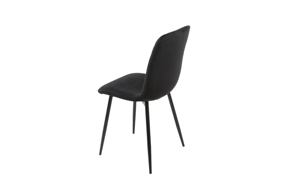 Стілець Інтарсіо оксамитовий чорний 91,5х44 см