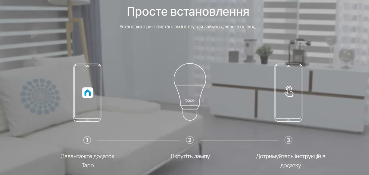 Умная Wi-Fi лампа TP-LINK Tapo L510E 2 шт. N300