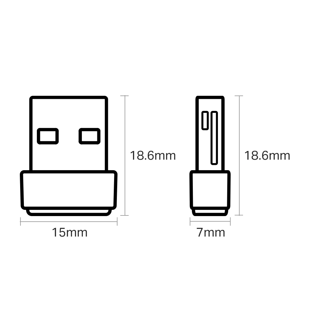 Адаптер WiFi TP-LINK Archer T2U nano AC600, USB