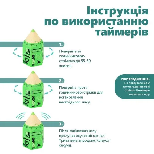 Таймер механический UFO для кухни с металлическим механизмом без батареи кухонный таймер