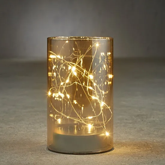 Декоративний світильник Luca Lighting скло 15х9 см золотий