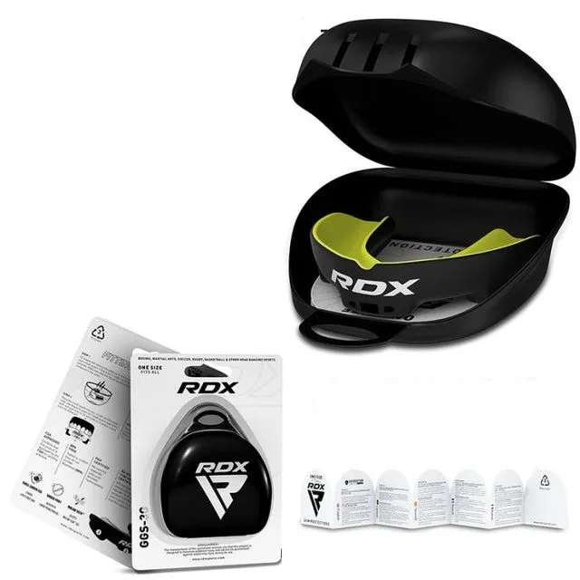 Капа RDX термопластик доросла 12+ Чорна/Зелена